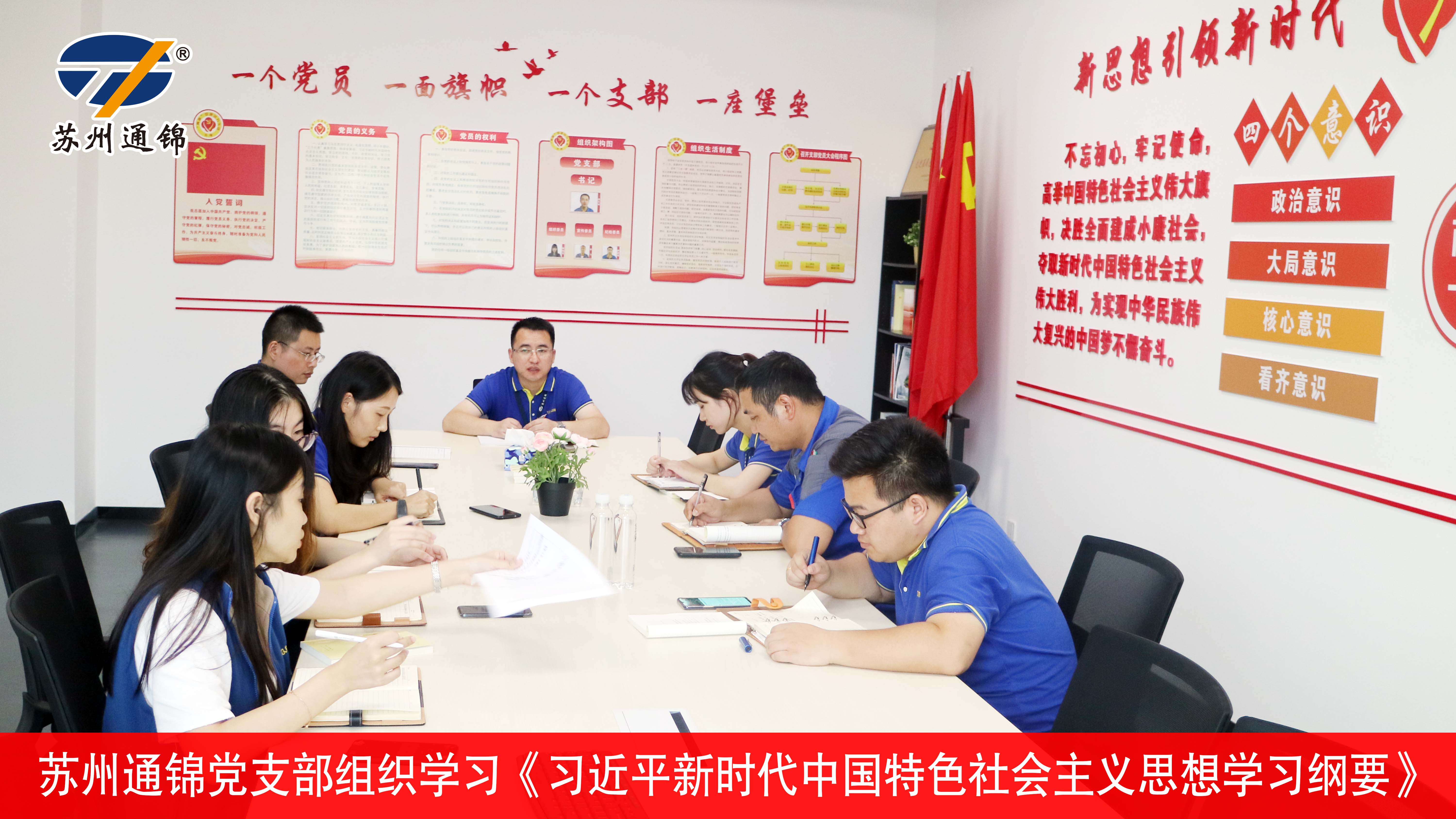 通錦黨支部組織學習《習近平新時代中國特色社會主義思想學習綱要》