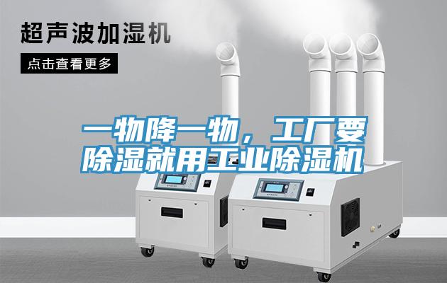 一物降一物，工廠要除濕就用工業除濕機