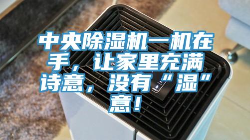 中央除濕機一機在手，讓家里充滿詩意，沒有“濕”意！