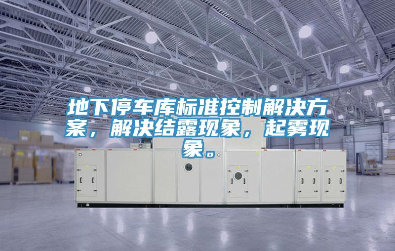 地下停車庫標(biāo)準(zhǔn)控制解決方案，解決結(jié)露現(xiàn)象，起霧現(xiàn)象。
