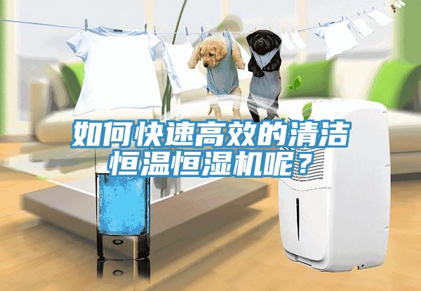 如何快速高效的清潔恒溫恒濕機呢？