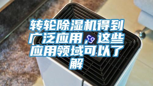 轉輪除濕機得到廣泛應用，這些應用領域可以了解