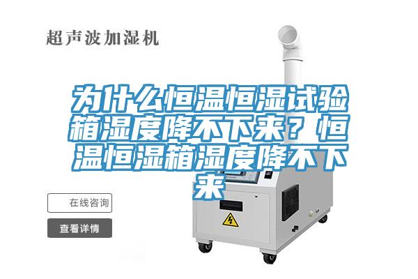 為什么恒溫恒濕試驗(yàn)箱濕度降不下來(lái)？恒溫恒濕箱濕度降不下來(lái)