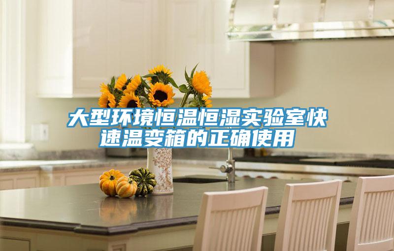 大型環境恒溫恒濕實驗室快速溫變箱的正確使用