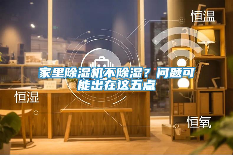 家里除濕機不除濕?問題可能出在這五點