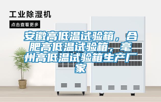 安徽高低溫試驗箱,合肥高低溫試驗箱,毫州高低溫試驗箱生產廠家