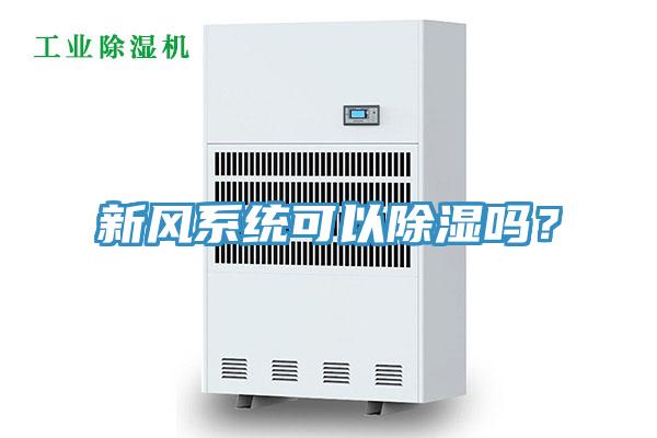 新風系統可以除濕嗎？
