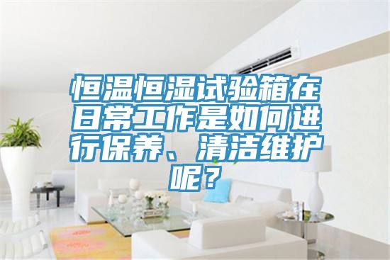 恒溫恒濕試驗箱在日常工作是如何進行保養(yǎng)、清潔維護呢?