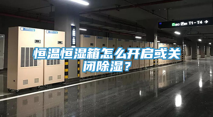 恒溫恒濕箱怎么開啟或關閉除濕?