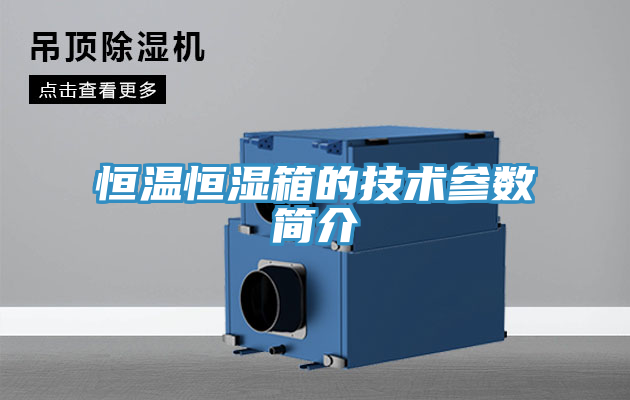 恒溫恒濕箱的技術參數(shù)簡介