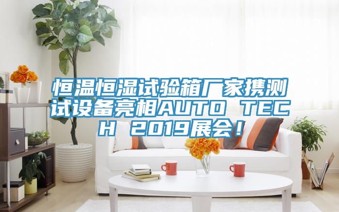 恒溫恒濕試驗箱廠家攜測試設備亮相AUTO TECH 2019展會!
