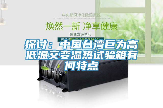 探討:中國臺(tái)灣巨為高低溫交變濕熱試驗(yàn)箱有何特點(diǎn)