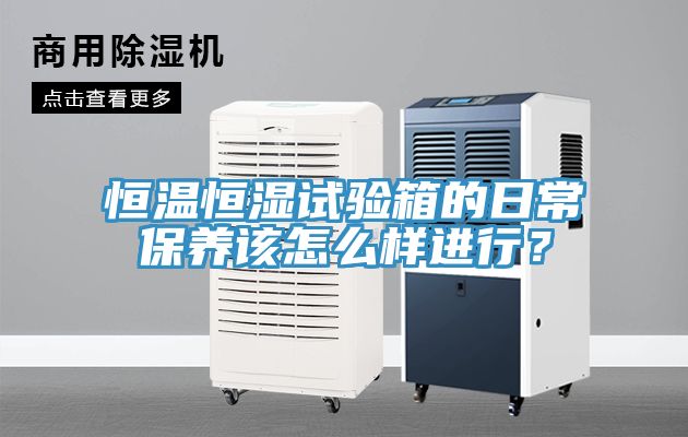 恒溫恒濕試驗箱的日常保養該怎么樣進行?