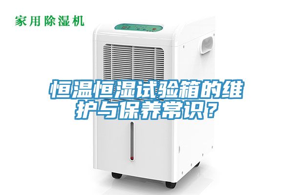 恒溫恒濕試驗箱的維護與保養(yǎng)常識?
