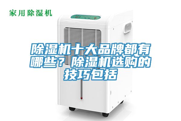 除濕機十大品牌都有哪些?除濕機選購的技巧包括