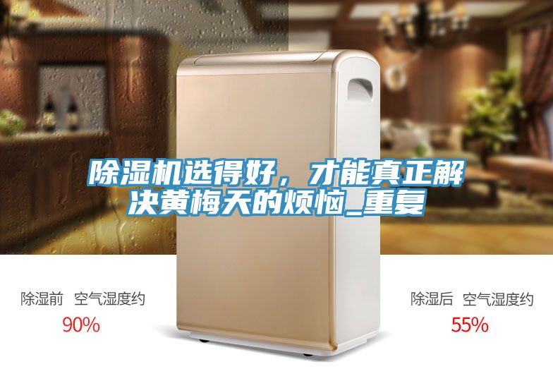 除濕機選得好,才能真正解決黃梅天的煩惱_重復(fù)